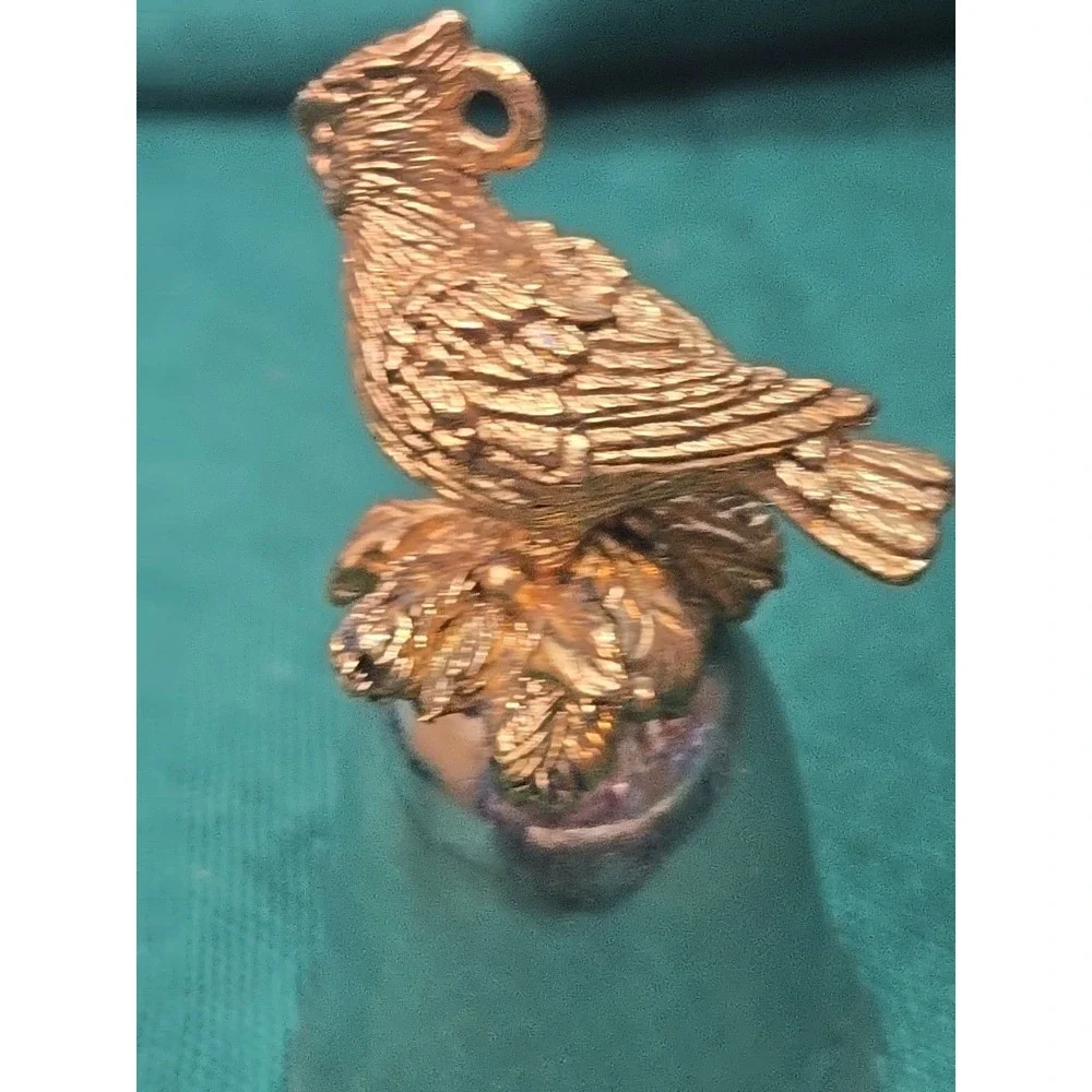 VTG Brass Bird on Silver plated bell approximately 2.5